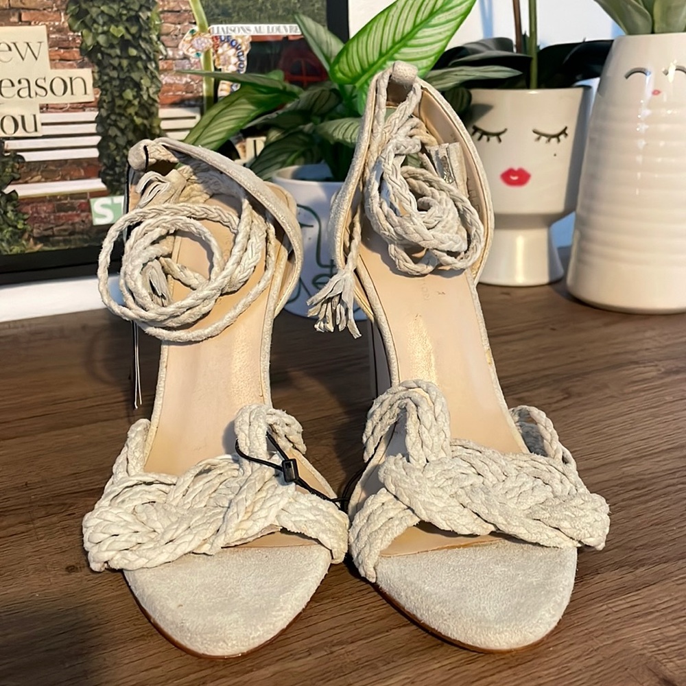 Zara suede lace up sandal